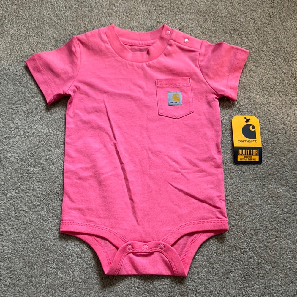Carhartt Bright Pink Infant Bodysuit